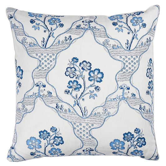 So7327206 Sierra 22" Pillow Indigo By Schumacher Furniture and Accessories 1,So7327206 Sierra 22" Pillow Indigo By Schumacher Furniture and Accessories 2