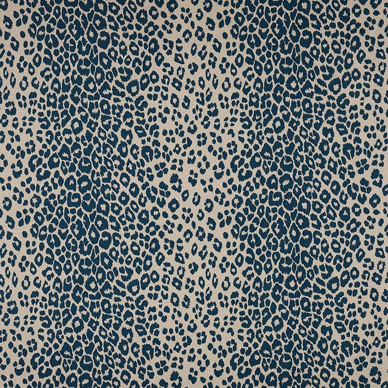 Purchase sample of 175724 Iconic Leopard, Ink/Natural by Schumacher Fabric