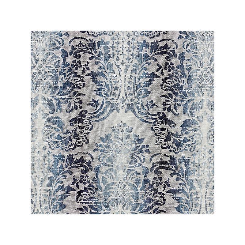 Order 27093-004 Sorrento Linen Damask Indigo by Scalamandre Fabric