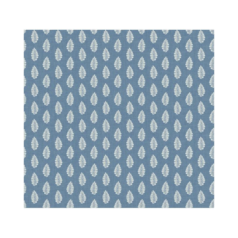 Sample GR5963 Grandmillennial, Leaf Pendant Blue York Wallpaper