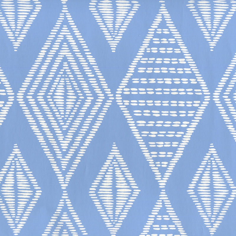 Sample AP855-05 Safari, French Blue on Almost White by Quadrille Wallpaper