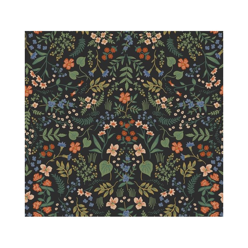 Sample RI5158 Rifle Paper Co. Wildwood Black York Wallpaper