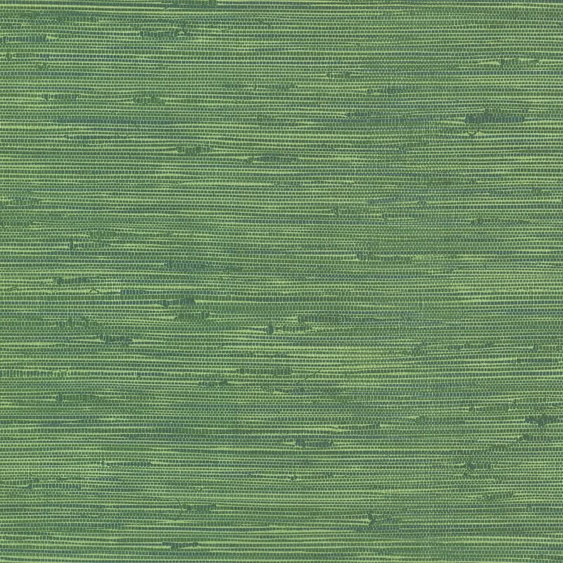 View 2904-24419 Fresh Start Kitchen & Bath Fiber Green Faux Grasscloth Wallpaper Green Brewster