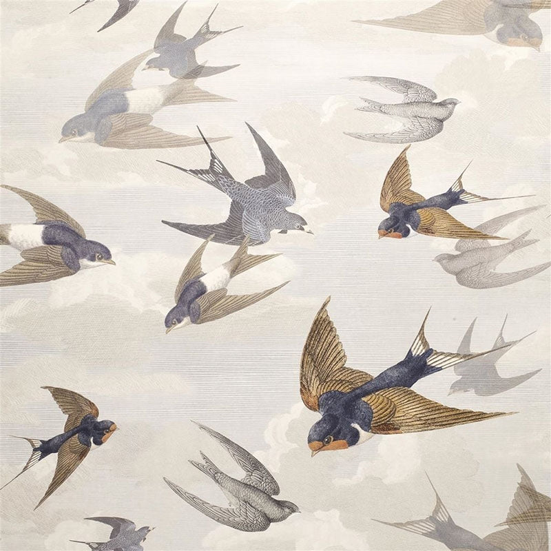 Buy PJD6003/04 Chimney Swallows Dawn by Designer Guild Wallpaper