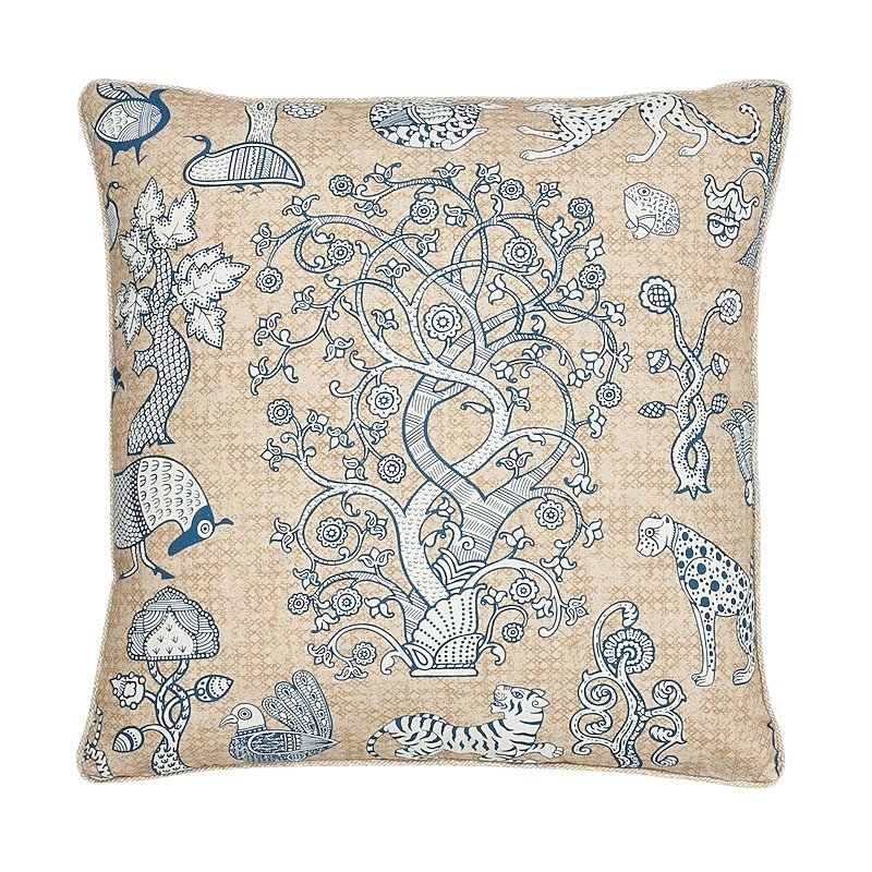 So17612403 Folly 16&quot; Pillow Orpington Blue By Schumacher Furniture and Accessories 1,So17612403 Folly 16&quot; Pillow Orpington Blue By Schumacher Furniture and Accessories 2