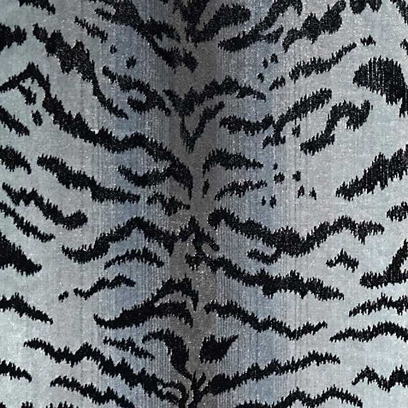 Sample SC 000526167MMA Tigre, Silver   Black by Scalamandre Fabric