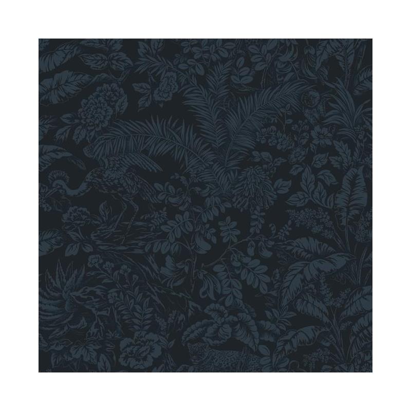 Sample ON1625 Outdoors In, Botanical Sanctuary color Midnight Botanical by York Wallpaper