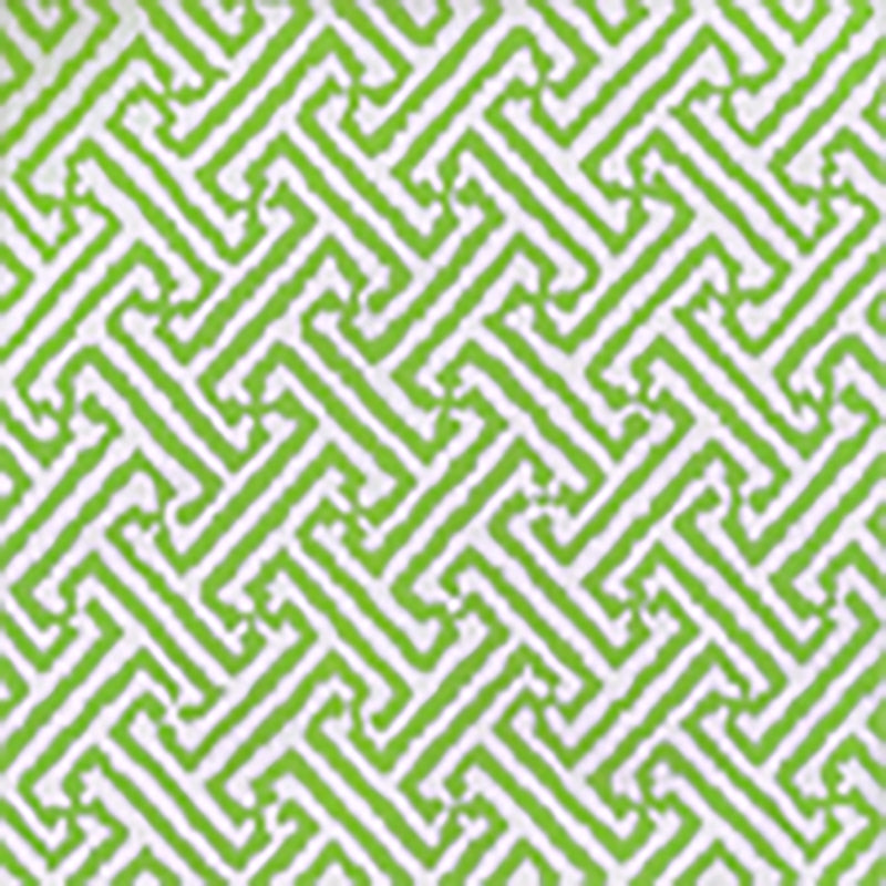 Sample 3080-27WP Java Java, Lime on White by Quadrille Wallpaper