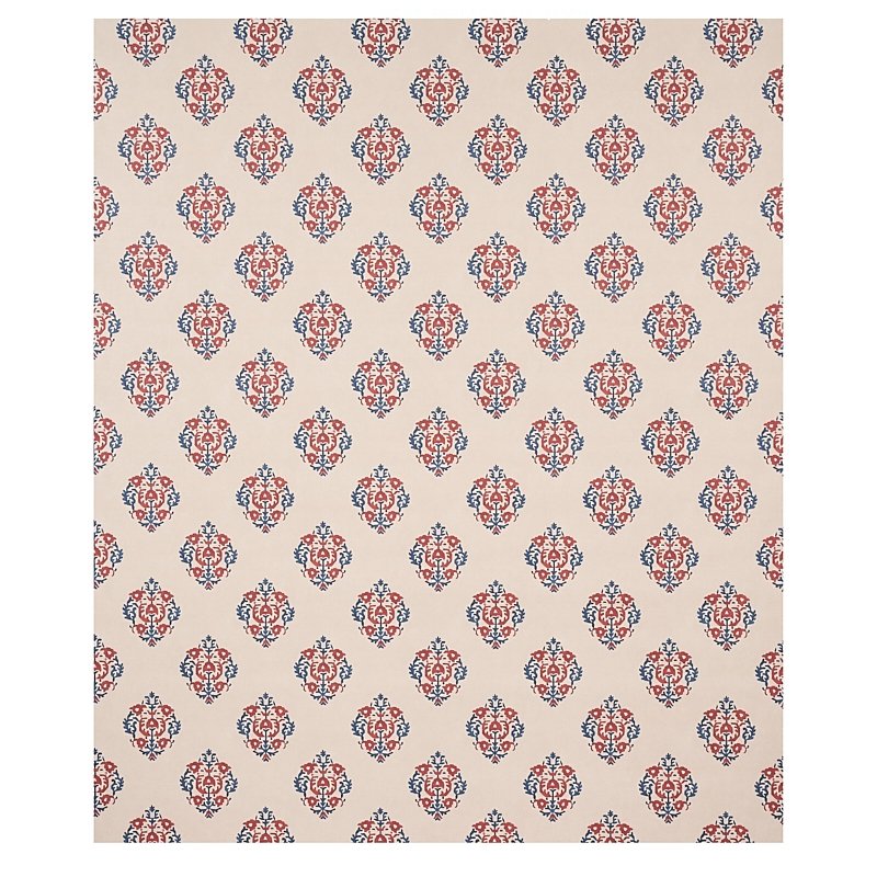 Search 5012882 Constantine Red and Blue Schumacher Wallcovering Wallpaper