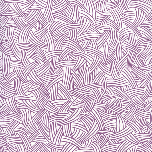 Shop AP404-08 Interweave Purple on Almost White by Quadrille Wallpaper