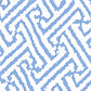 Sample 6620-20AWP Java Grande, French Blue on White by Quadrille Wallpaper