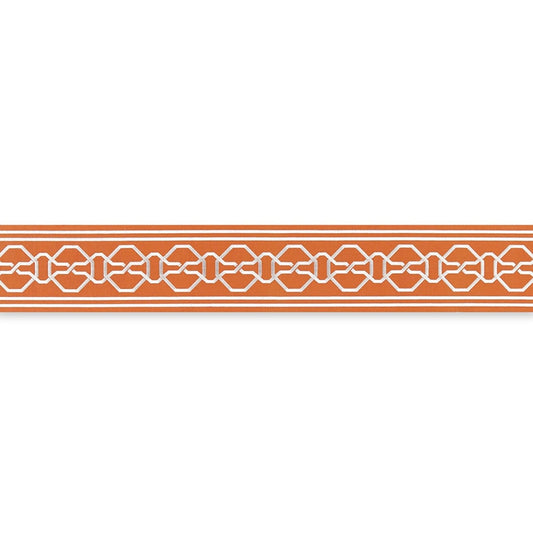 66152 | Malmaison Tape, Tangerine - Schumacher Fabric