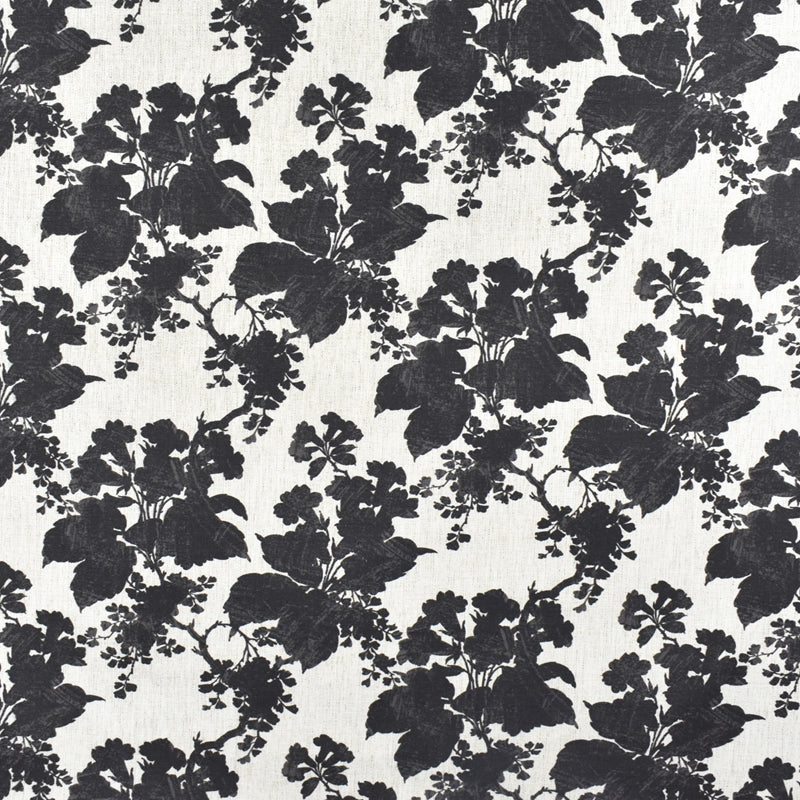 Buy S2308 Ebony Black Floral Greenhouse Fabric