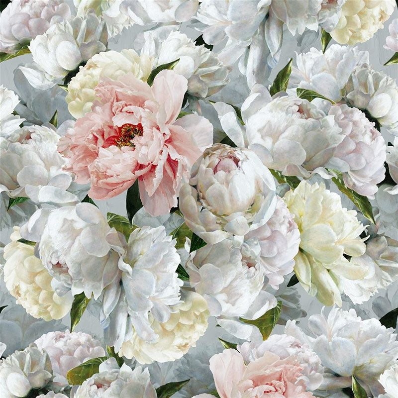 Sample PDG1102-01 Peonia Grande Zinc by Designer Guild Wallpaper