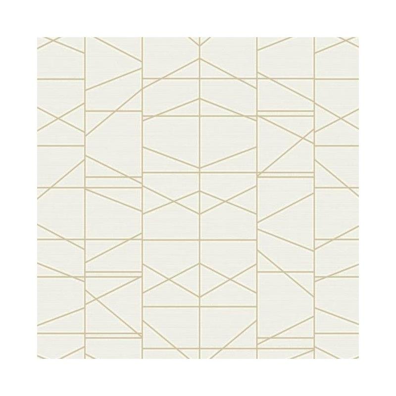 Sample GM7543 Geometric Resource Library, Modern Perspective Gold York Wallpaper