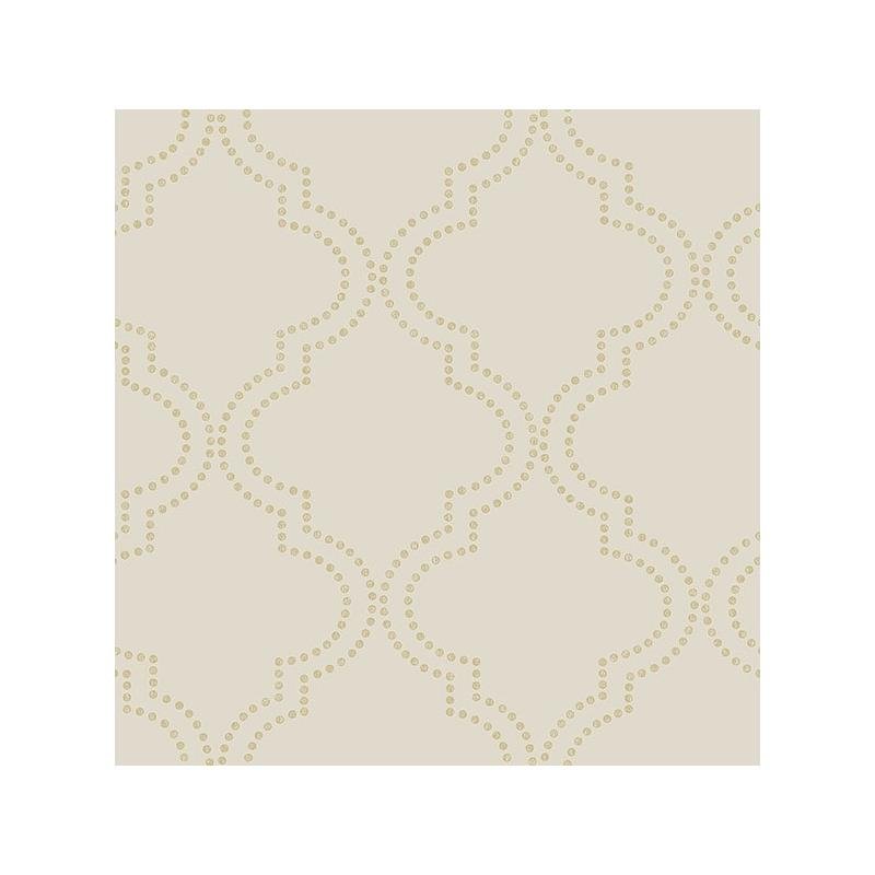 Sample 2625-21805 Symetrie, Tetra Beige Quatrefoil  by A Street Prints