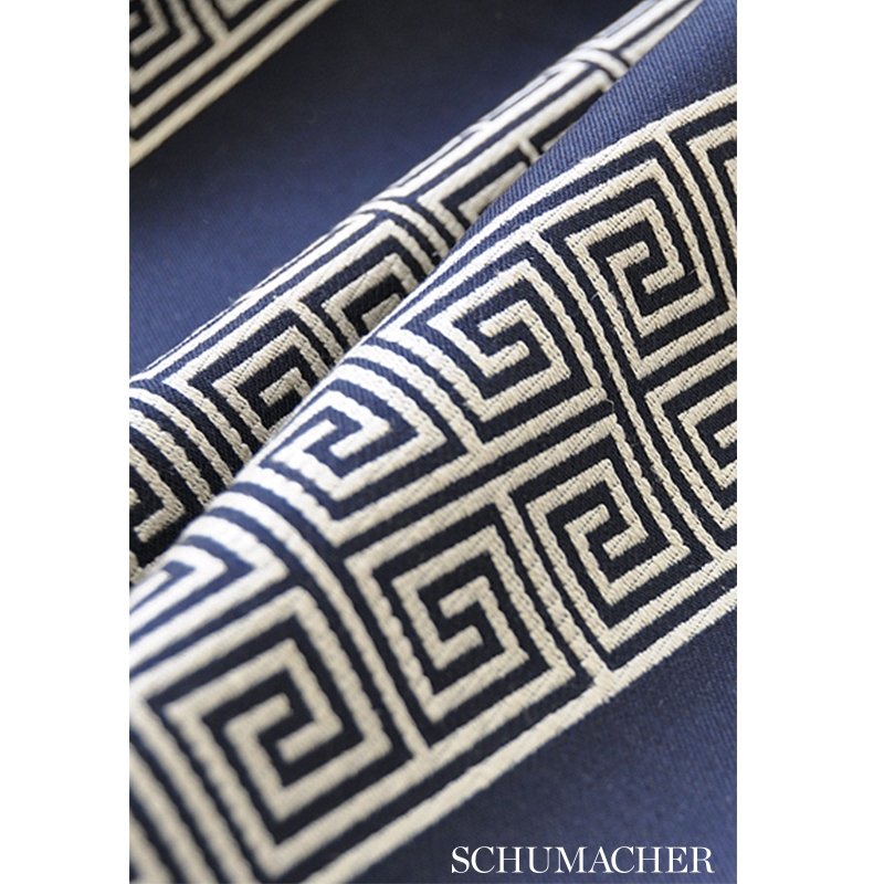 Order 64603 Schumacher Maiandros Weave Indigo Fabric
