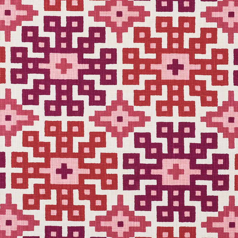 Purchase sample of 177452 Palmetto Print, Valentine by Schumacher Fabric