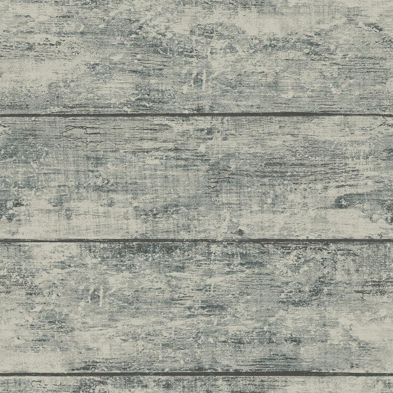 Sample 3124-13973 Thoreau, Cabin Teal Wood Planks Wallpaper by Chesapeake