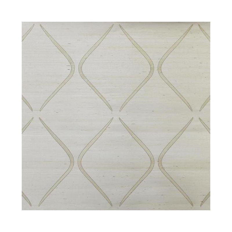 Sample - DL2902 Natural Splendor, Marquise  color White, Grasscloth by Candice Olson Wallpaper