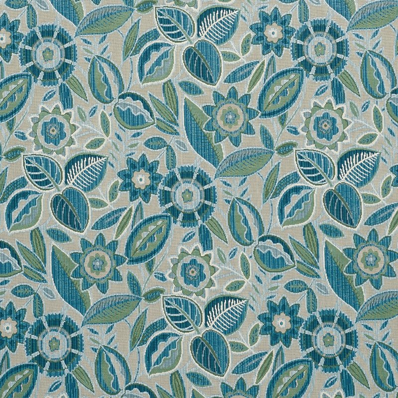 Purchase sample of 77762 Garland Velvet, Peacock by Schumacher Fabric