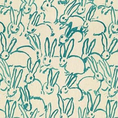 Save GWF-3523.13.0 Hutch Print Blue Animal/Insect by Groundworks Fabric