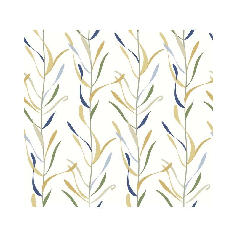 Sample GO8325 Chloe Vine Ochre, Greenhouse by York Wallpaper