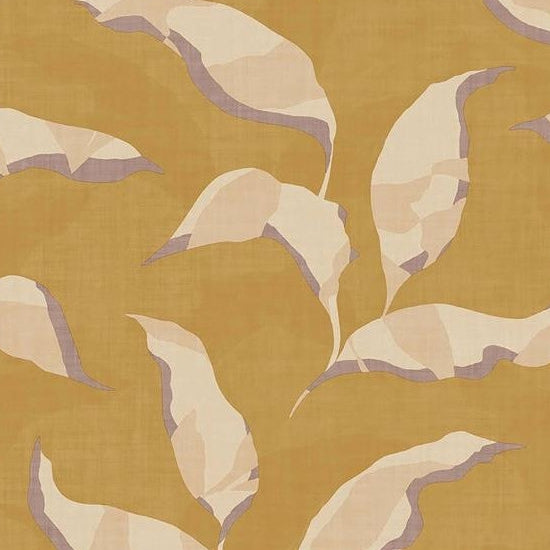 Acquire EJ318053 Twist Callista Mustard Leaves Mustard by Eijffinger Wallpaper