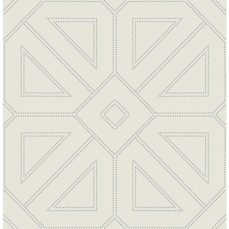 Sample 2973-87371 Daylight, Voltaire Grey Beaded Geometric by A-Street Prints Wallpaper
