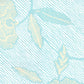 Sample 4060M-01WP Flores Ii, New Blue Cream on White by Quadrille Wallpaper