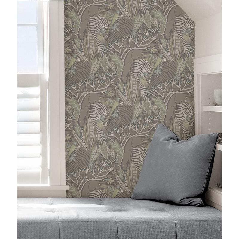 PLS4214 Pip &amp; Lo Grey Mint Poise Peel &amp; Stick Wallpaper by NuWallpaper5