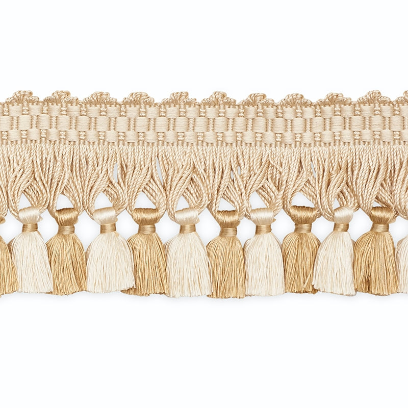 TF1054-2 | Johanna Tassel Fringe, Oatmeal/Eggshell - Schumacher Fabric