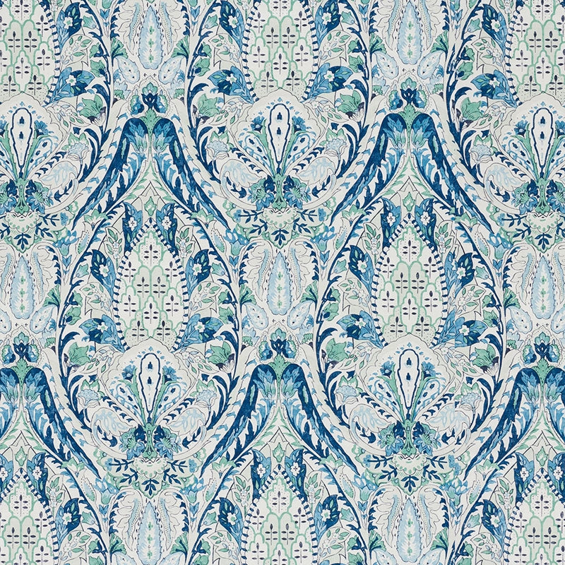 Shop 177671 Layla Paisley Blue & Green by Schumacher Fabric