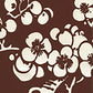 Sample 3015-31AWP Hawthorne Reverse, Brown on Almost White by Quadrille Wallpaper