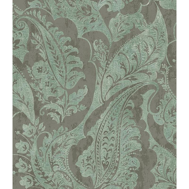 Order MK20004 Metallika Brown Paisley by Seabrook Wallpaper