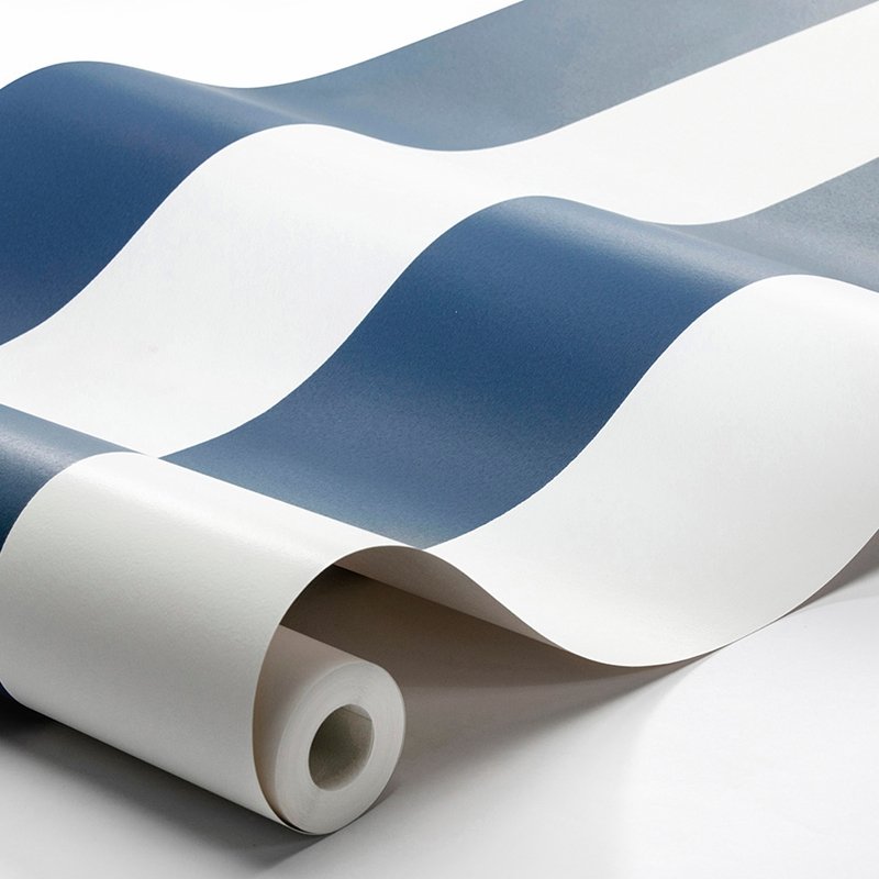 Acquire 8878 orust stripe navy borastapeter wallpaper