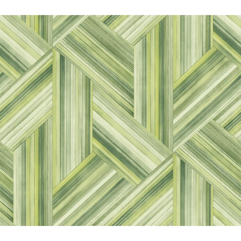 Sample LW50104 Living with Art, Geo Inlay Chartreuse and Basil Seabrook Wallpaper