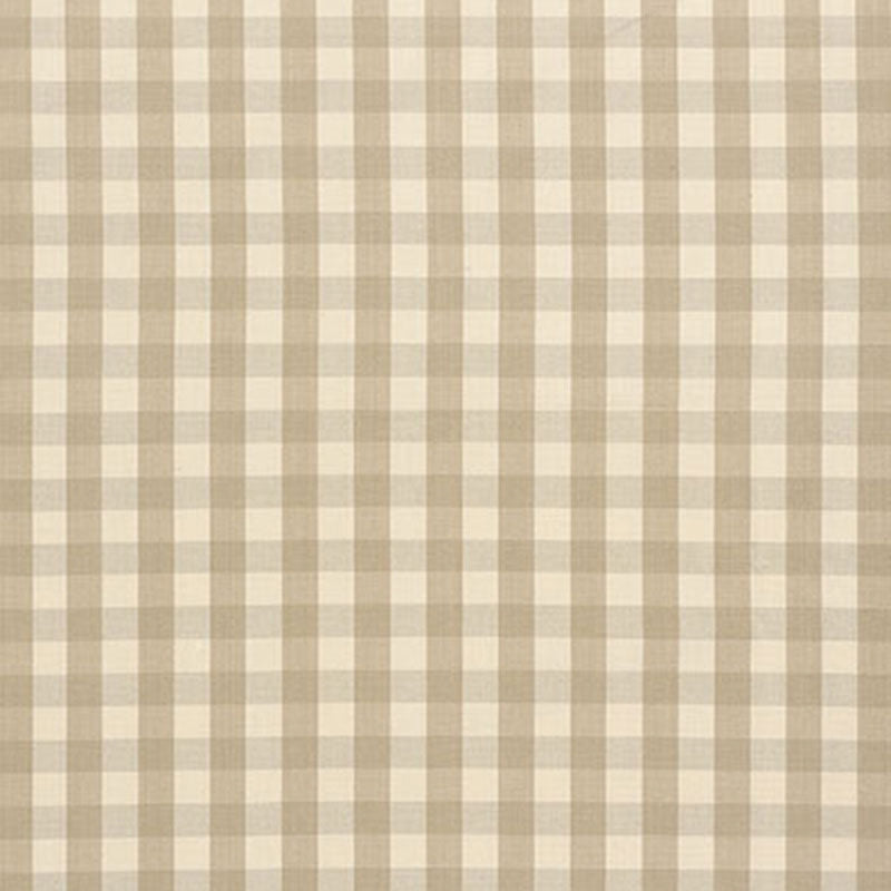 Purchase sample of 63051 Elton Cotton Check, Beige by Schumacher Fabric