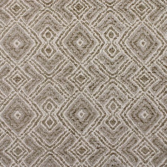 Select F3943 Taupe Neutral Geometric Greenhouse Fabric