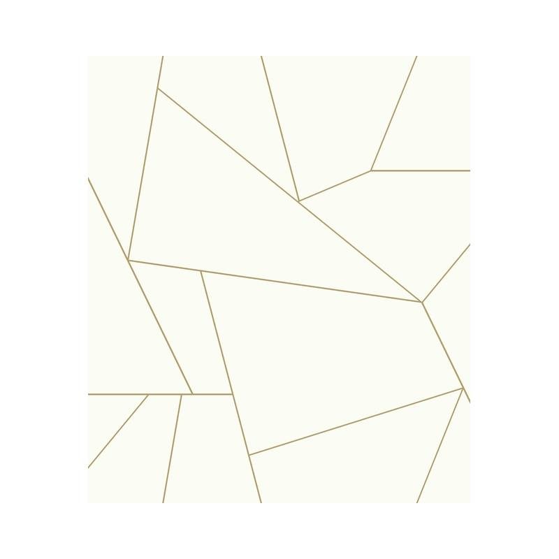 Sample PSW1064RL Geometrics, Geometric Gold Peel and Stick Wallpaper