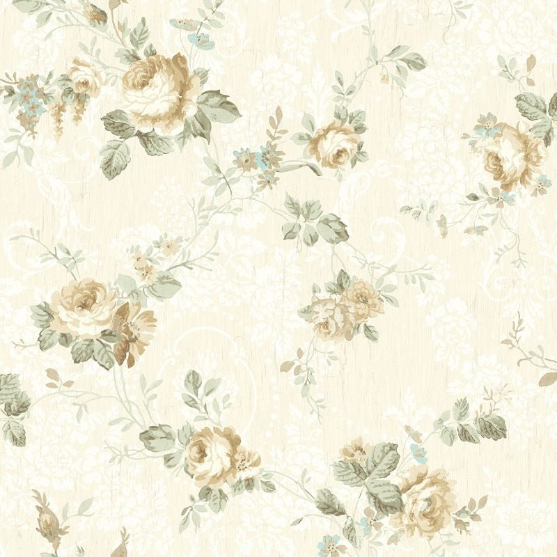 Sample FS50202 Spring Garden Floral Trail Wallquest