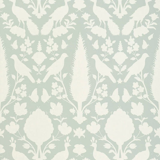 View 5004122 Chenonceau Aquamarine Schumacher Wallpaper