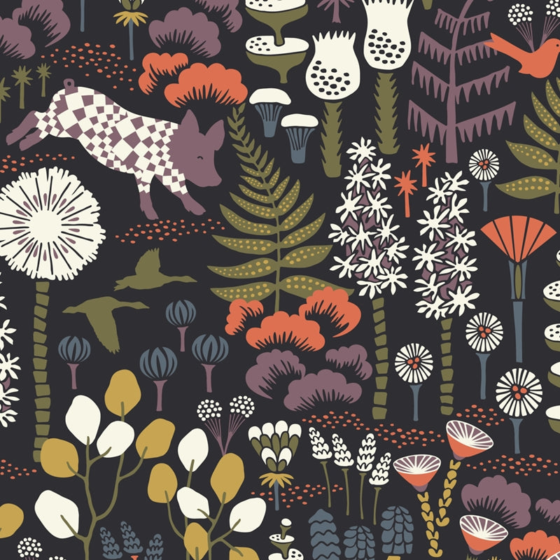 Sample 1452 Hoppmosse, Midnight By Borastapeter Wallcovering