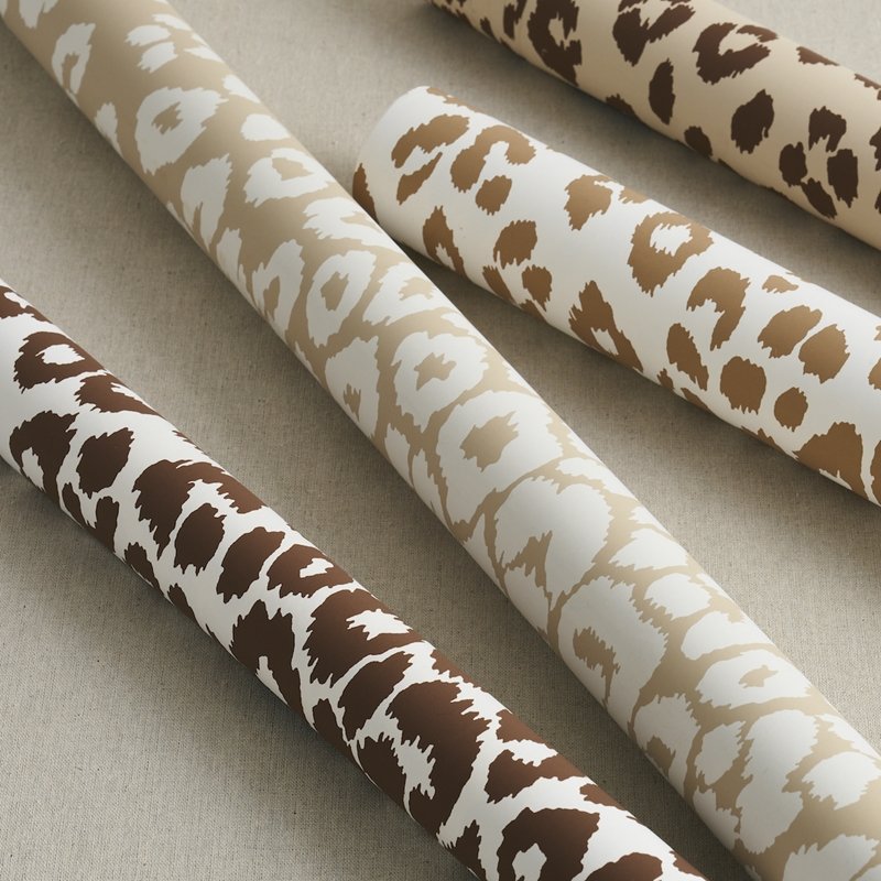 Purchase 5007020 Iconic Leopard Ivory On Neutral Schumacher Wallcovering Wallpaper