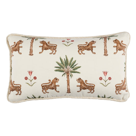 So17993219 | Tiger Palm Pillow, Cocoa - Schumacher Furniture and Accessories