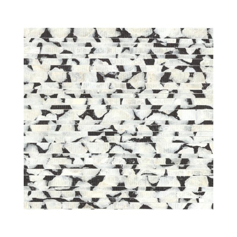 CC1201 Carol Benson-Cobb Signature Black &amp; White Capiz Offering Wallpaper by York Wallpaper