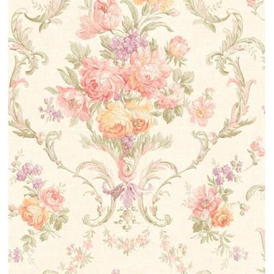Looking WC50701 Willow Creek Oranges Floral by Seabrook Wallpaper
