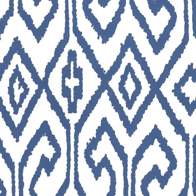 Acquire 7240-13WP Aqua Iv Navy on White by Quadrille Wallpaper