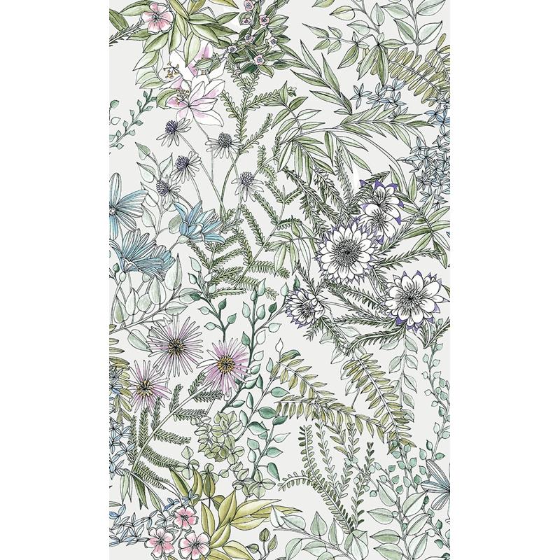 Sample 2821-12901 Folklore. Full Bloom, Off-White by A-Street Wallpaper