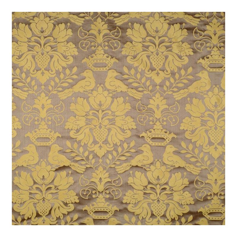 Sample 1098MM-013 Love Bird, Chocolate and Gold by Scalamandre Fabric (SC 00131098MM)
